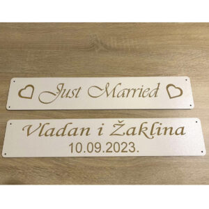 Personalizovane tablice za mladenački auto 2